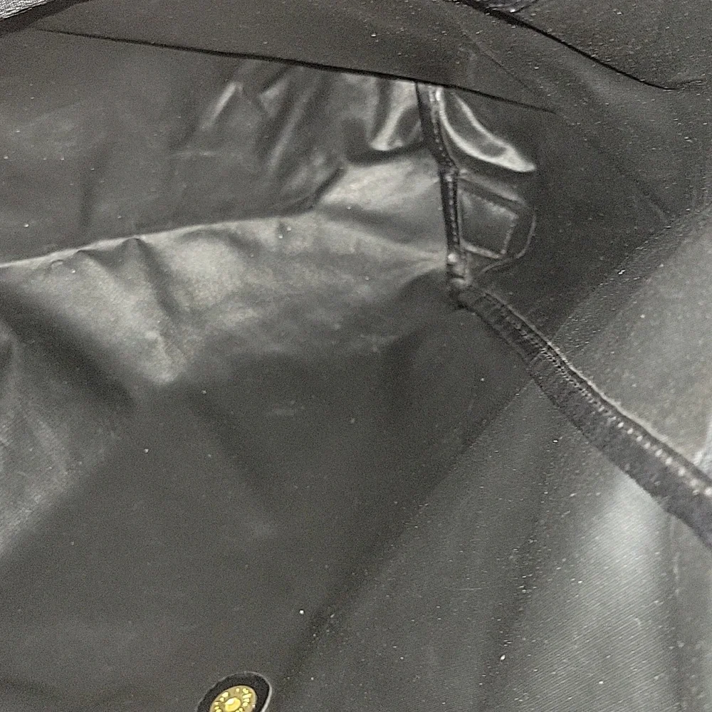 Black Nylon/Leather Backpack Bag